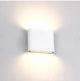 Slim Rectangular Outdoor Wall Light | Up and Down LED, Black or White