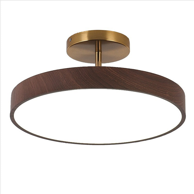 Wood effect LED ceiling light