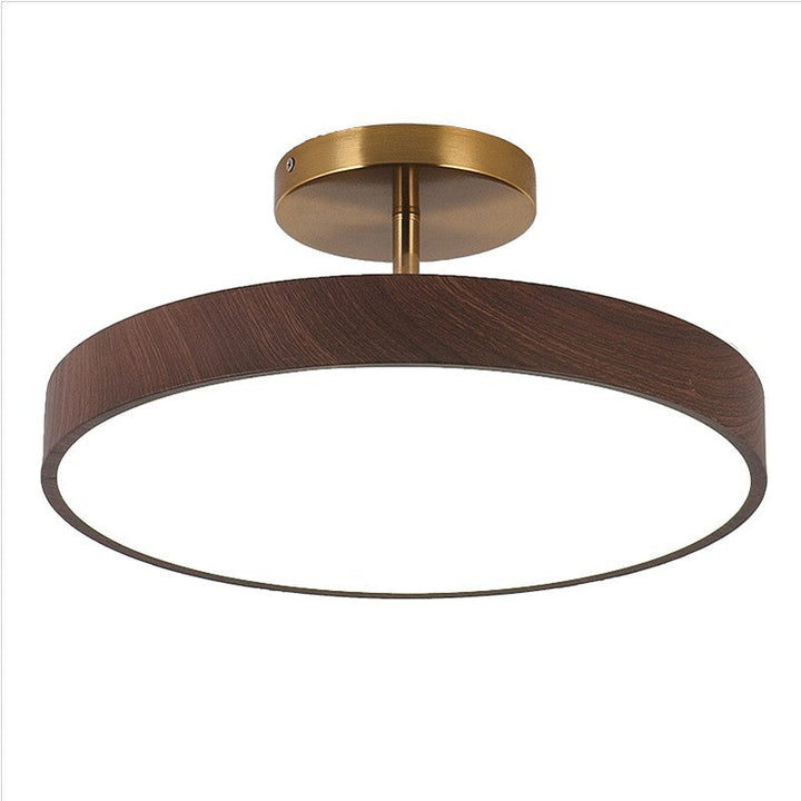 Wood effect LED ceiling light