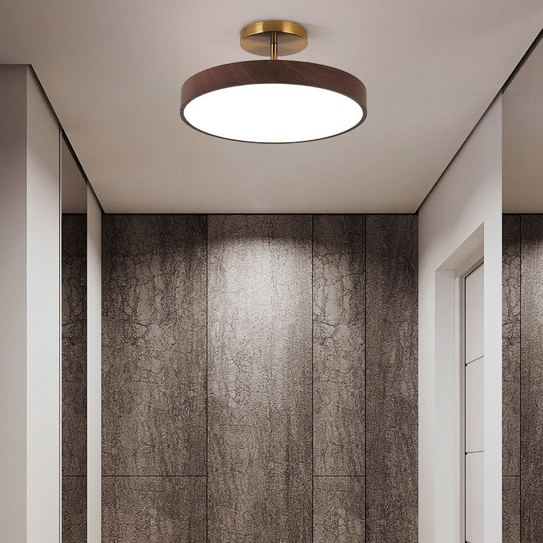 Wood effect LED ceiling light