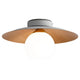 Wood saucer ceiling light