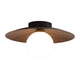Wood saucer ceiling light