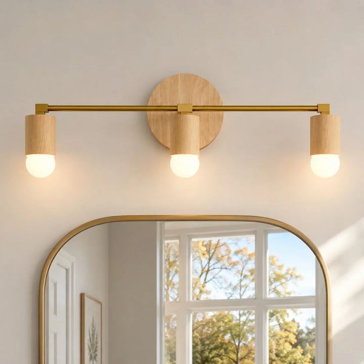 Wood Vanity Wall Light