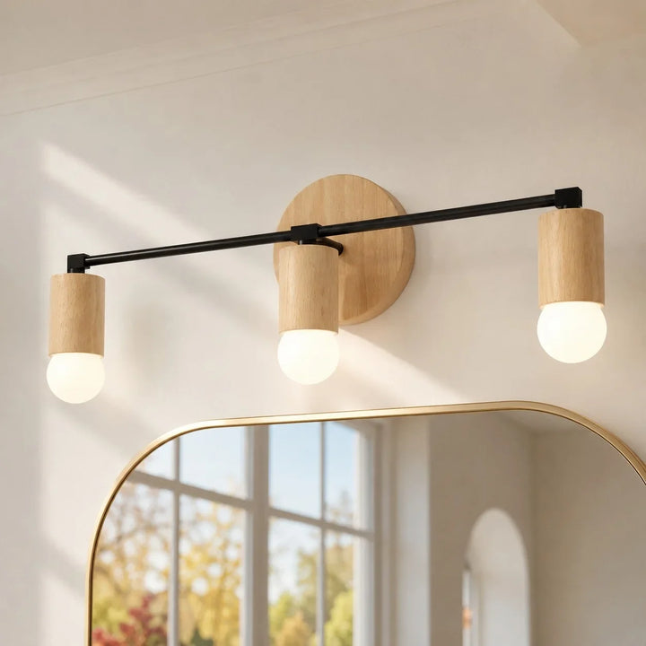 Wood Vanity Wall Light