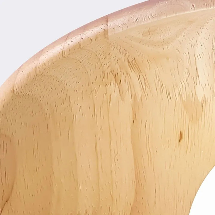 Wooden disc flush ceiling light