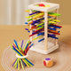 Wooden stick tower balance game