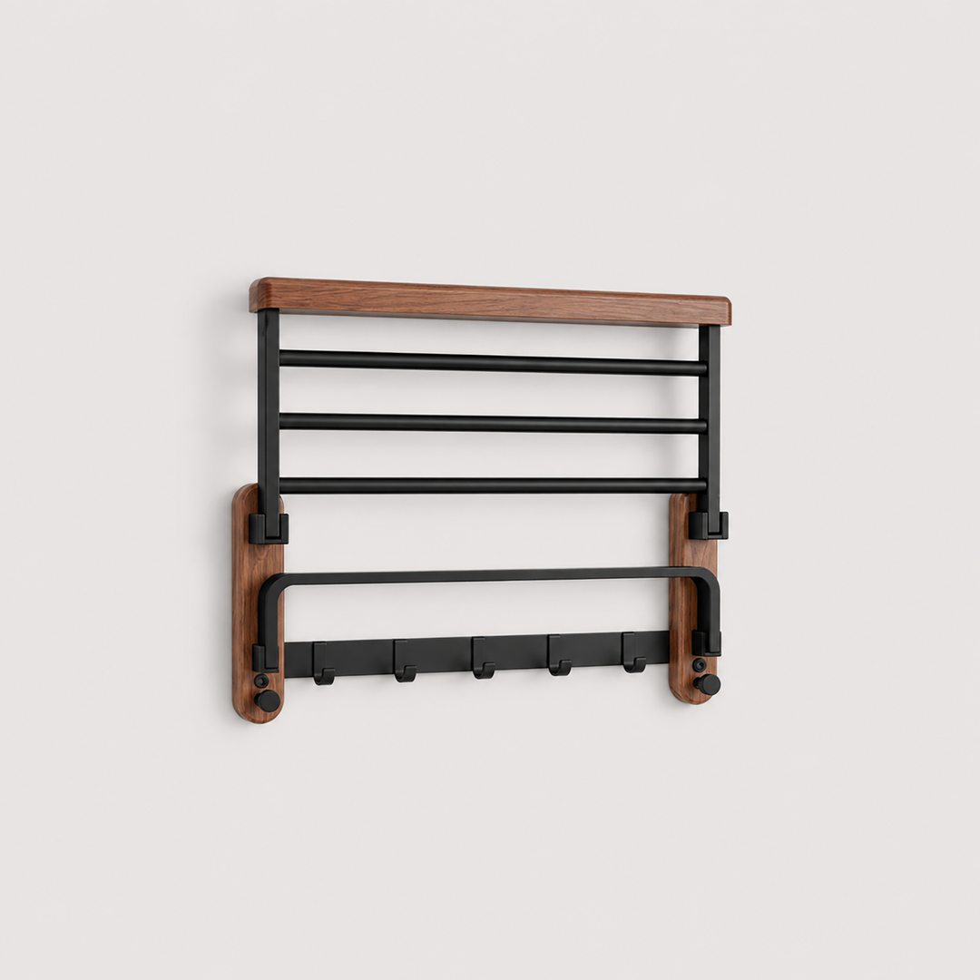 Wooden Towel Rack Wall Mounted image 6