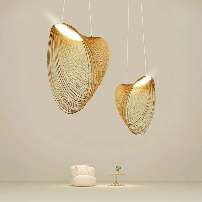 Woven Bamboo Pendant Light